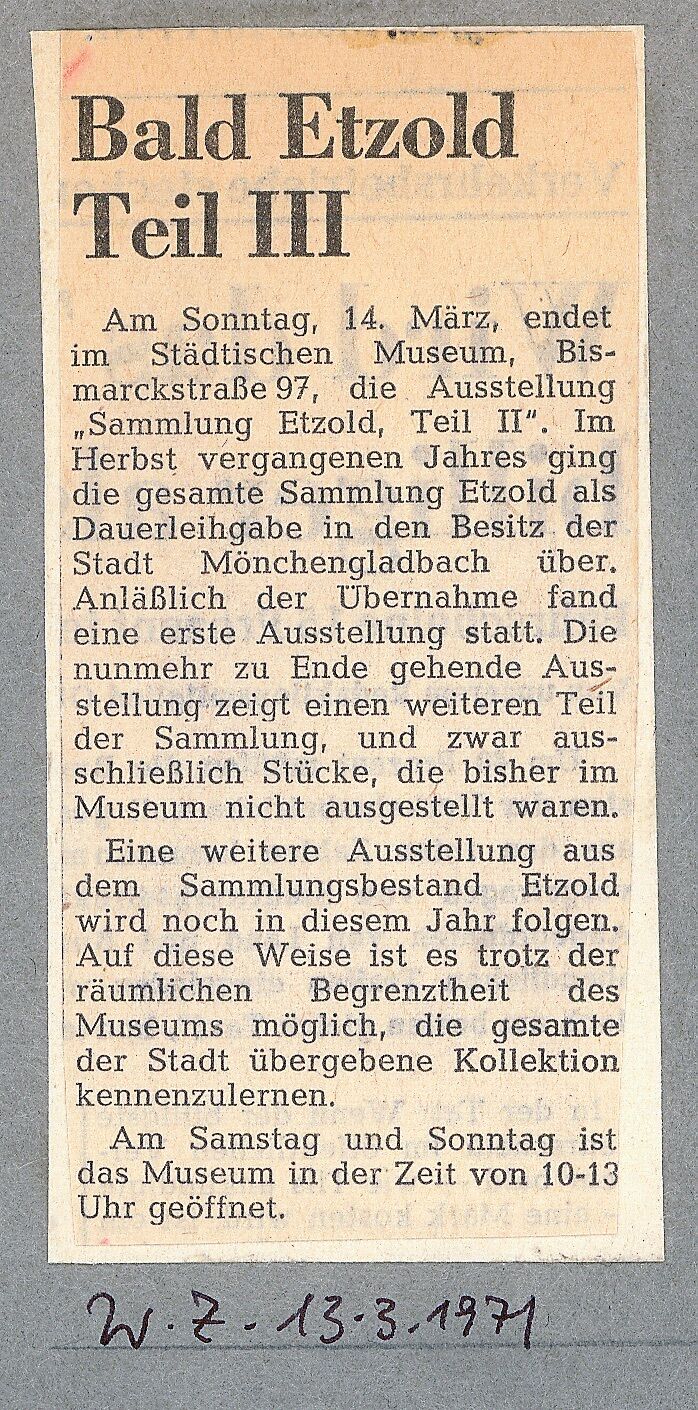 Westdeutsche Zeitung, 13.3.1971