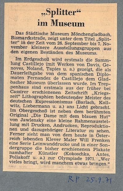 Rheinische Post, 25.9.1971