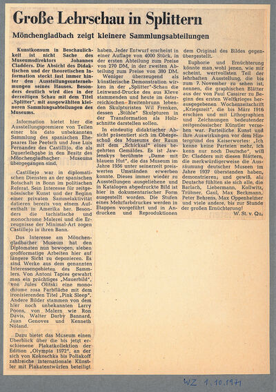 Westdeutsche Zeitung, 1.10.1971