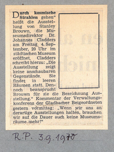 Rheinische Post, 3.9.1970