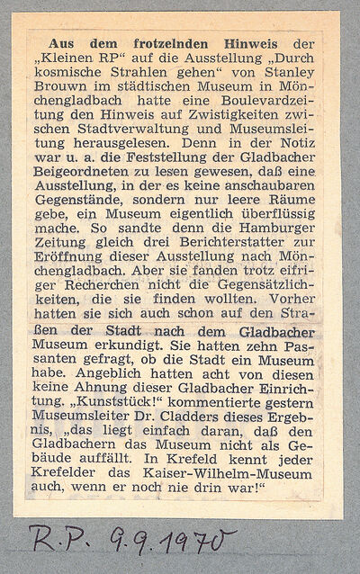 Rheinische Post, 9.9.1970