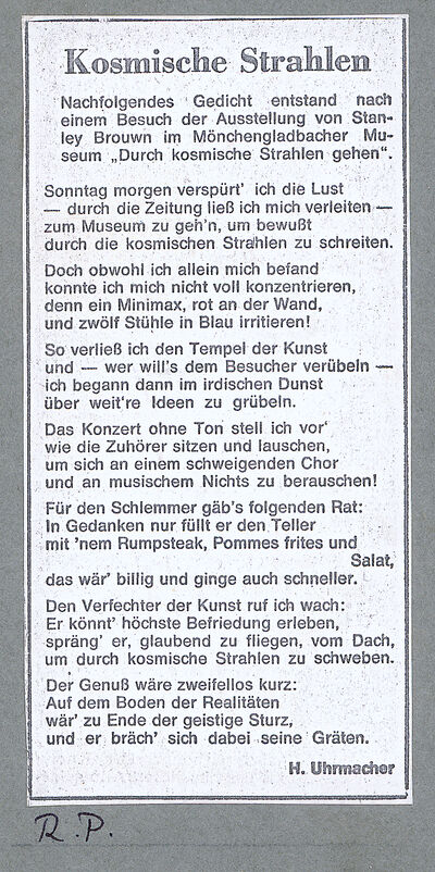 Rheinische Post, o.D. (1970)