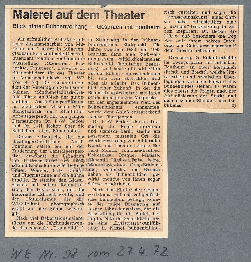 Westdeutsche Zeitung, 27.4.1972
